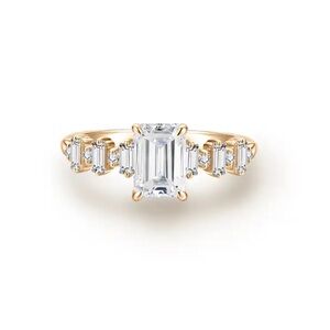 Chantí jewelry Octagon cut Moissanite Engagement Ring 18k Solid Gold